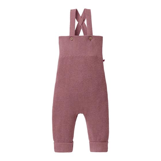 People wear Organic Strick Latzhose Mélange Beere