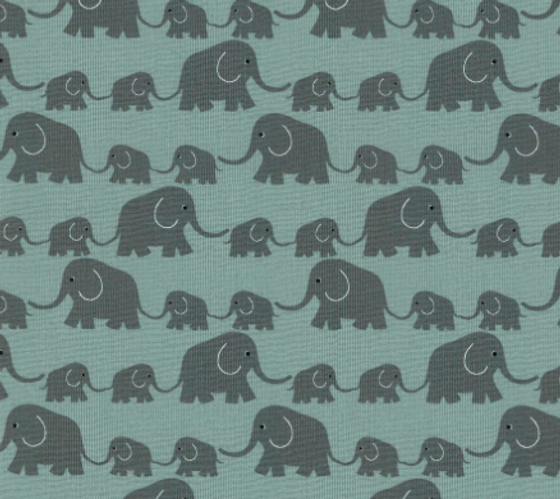 Baumwolle Junge Linie Elefant salbei