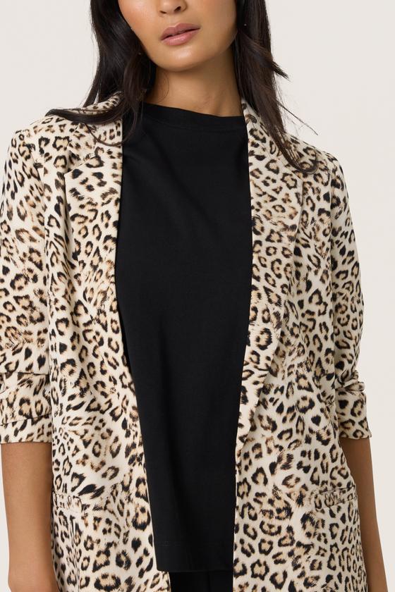 SOAKED Blazer SLShirley Leo-Muster 30405041 - creme-camel