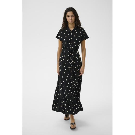 SOAKED Maxi Kleid gepunktet SLArjana 30404807 - schwarz-creme