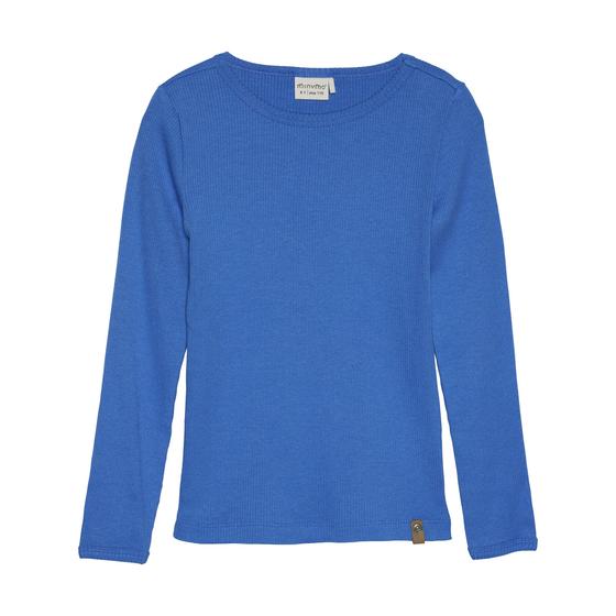 Rippenstrickshirt aus Baumwoll-Modal-Mix