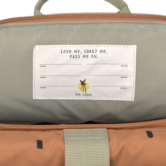 Lässig Kindergartenrucksack Rolltop - Happy Prints Karamell