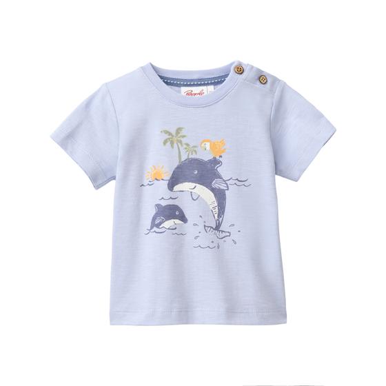 People wear Organic T-Shirt Delfin Blau