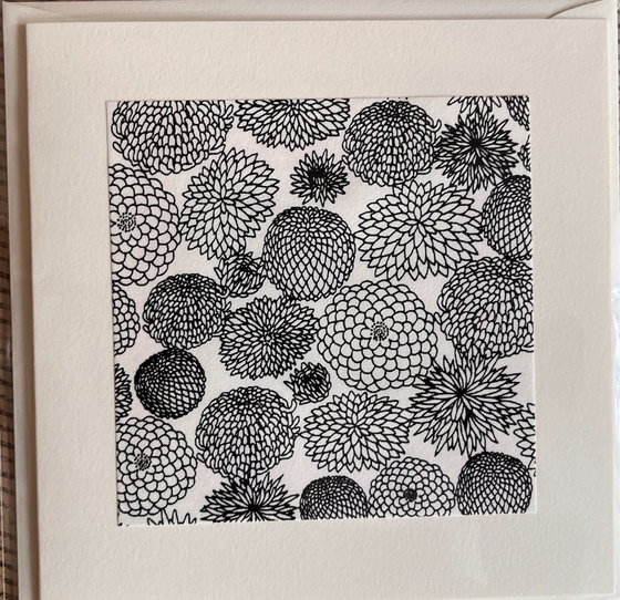Chiyogami Karte "Blumen"