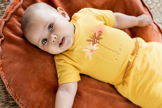 Kleid & Leggings, Baumwolle, gelb