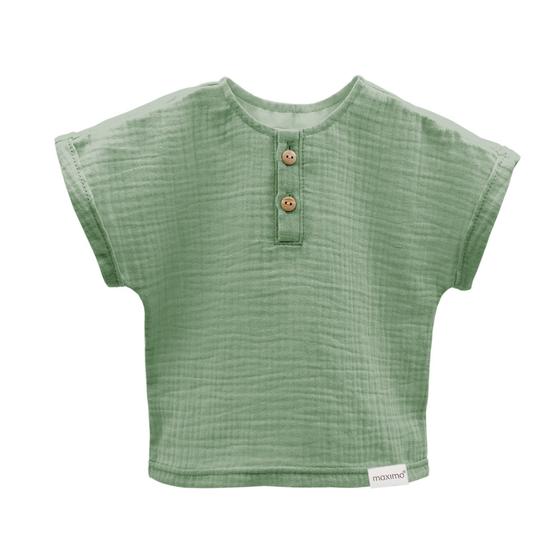 Musselin-Hemd, Biobaumwolle, GOTS-zertifiziert, meeresgrün