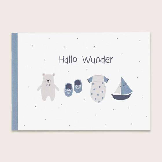 ava&yves Babytagebuch Hallo Wunder Puderblau