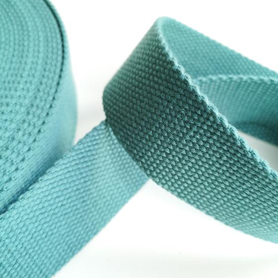 Gurtband Baumwolle 38 mm – teal/ dunkeltürkis