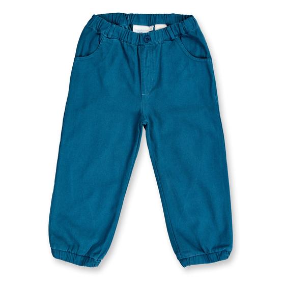 Gefütterte Twill-Hose, Biobaumwolle, GOTS- petrol