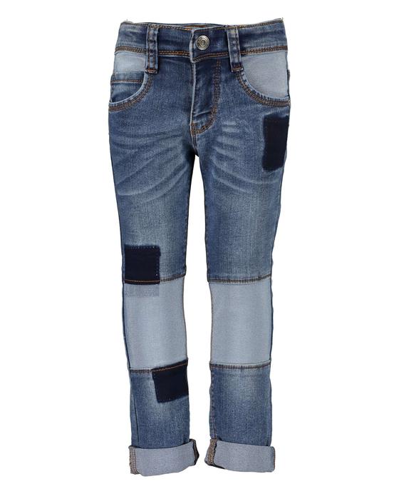 Jeans in Flickenoptik, hoher Stretchanteil