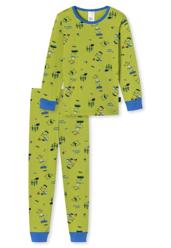 Pyjama "Camping", reine Biobaumwolle, limette