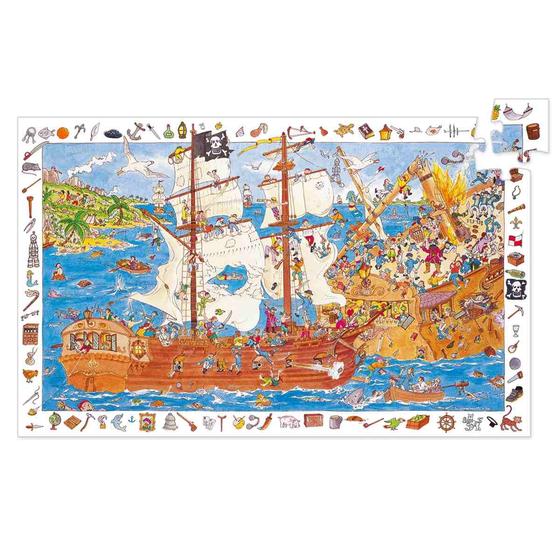 Djeco Wimmelpuzzle Piraten 100 Teile