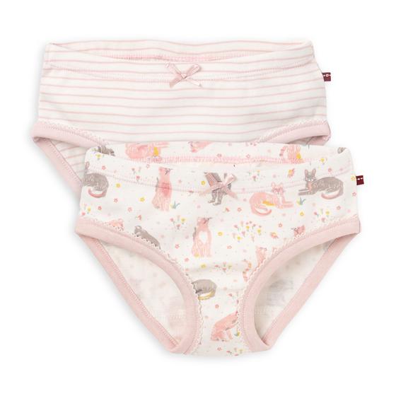 People wear Organic Slips 2er Pack Katzen + Rosa Geringelt