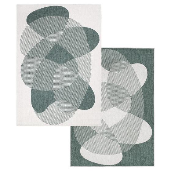 DUO Rug wendbarer Teppich grün