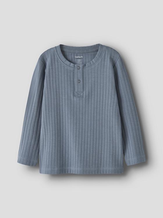 Name It Henley Langarmshirt Blue Mirage