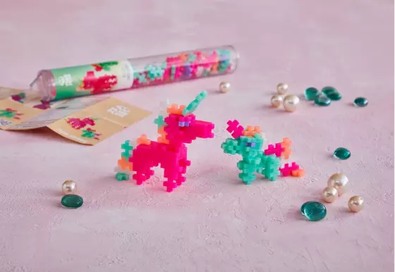 Plus Plus 100 Kreativ Bausteine Neon Einhorn