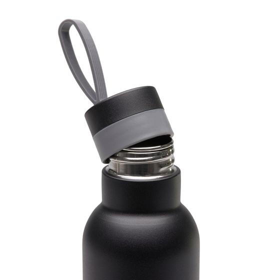 Lässig Edelstahl Trinkflasche Bold Schwarz