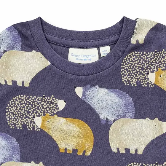 Sense Organics Pyjama Long John Bärendruck Blau