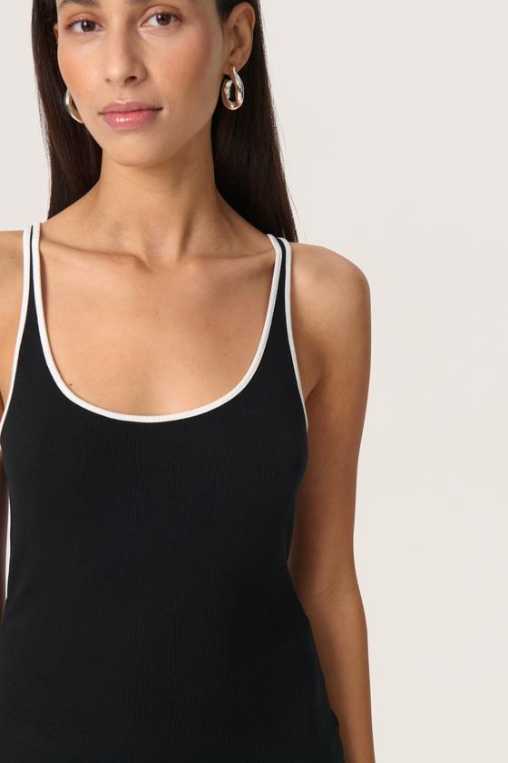 SOAKED IN LUXURY Tank Top SLIda 30408069 schwarz-weiß