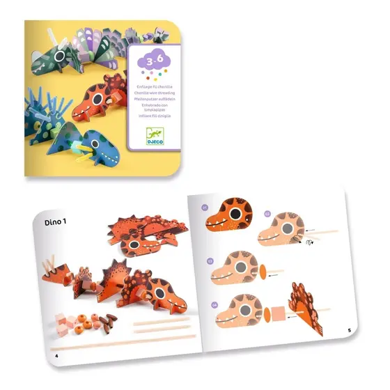 Djeco Fädelspiel Gruselige Dinos