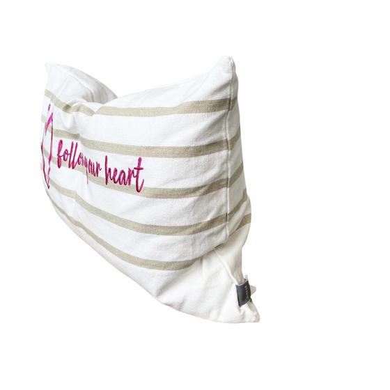 Pad Concept Nautic "follow your heart" Kissenhülle, Pink
