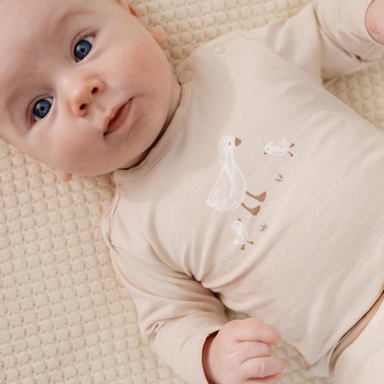 Little Dutch Langarmshirt Newborn Naturals Little Goose Sand