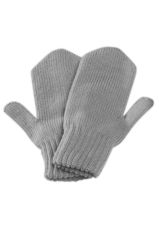 Strickfäustlinge aus reiner Merinowolle, grau