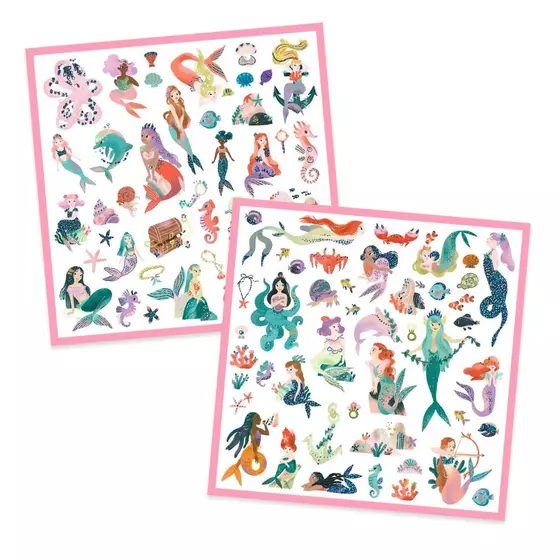 Djeco Glitzer Sticker Meerjungfrauen