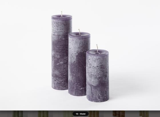 Kerze | Zylinderkerze 5,7 - 10  / Violet