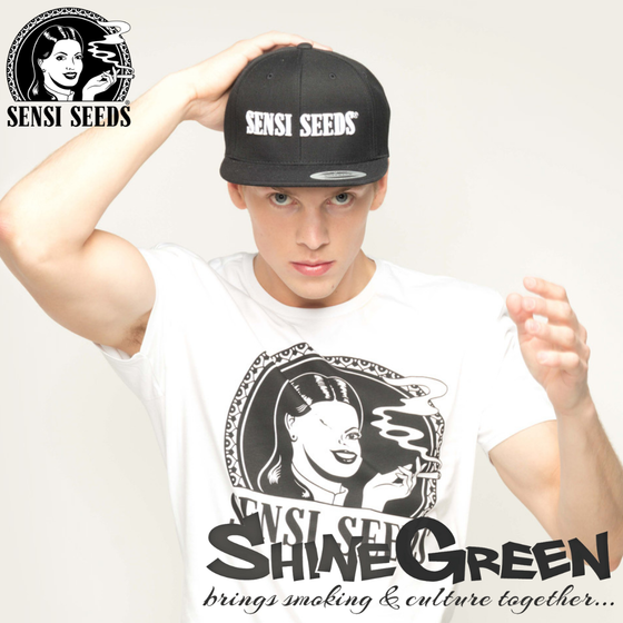 Basecap, Sensi Seeds®, Snapback, Weiß, Promo 1
