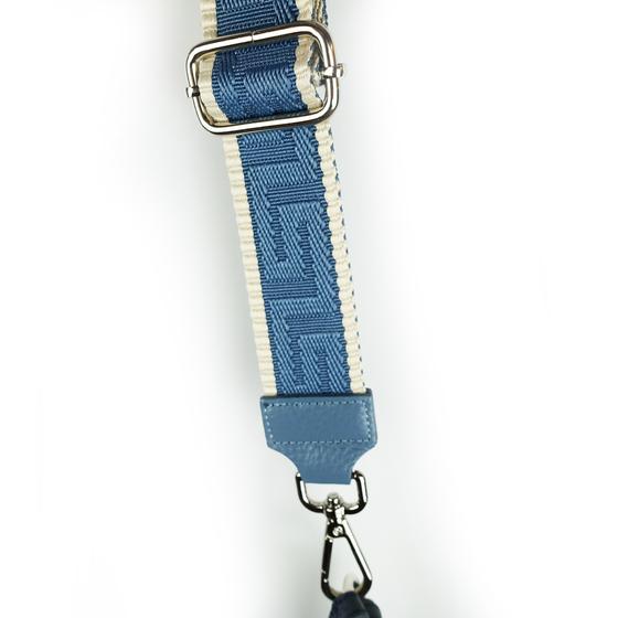 goldmarie Tasche LOVE PEACE MOIN meets MITCH Leder - taubenblau 