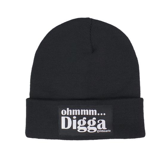 goldmarie Beanie Mütze OHMMM DIGGA - schwarz