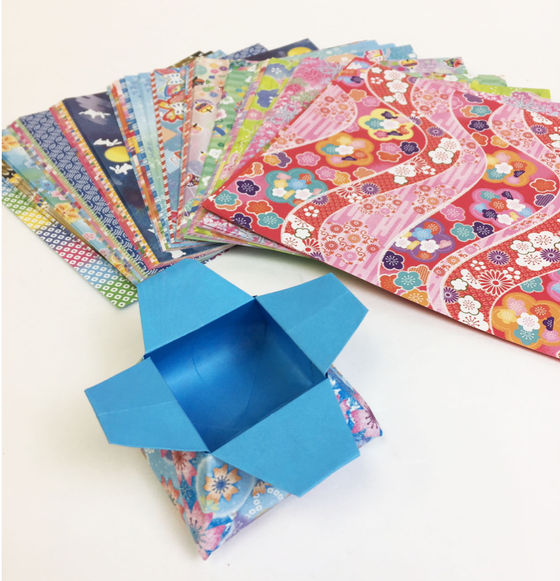 Origami, double-sided Chiyogami, contemporary
