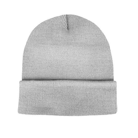 goldmarie Beanie Mütze LOVE PEACE MOIN - grau-pink