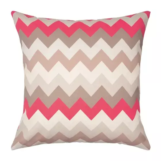 PAD ZICZAC Outdoor Kissen Gartenkissen wetterfest 45x45 beige koralle