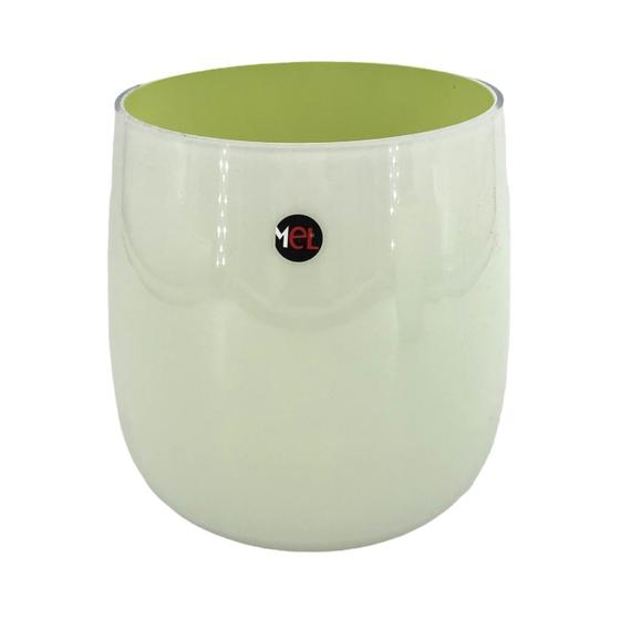 Mel Vase "Happy Spring" mittel, schilf/grün