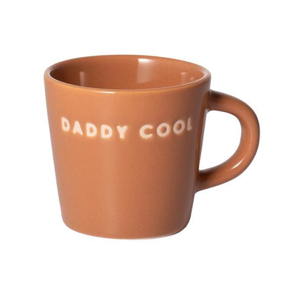 VONDELS Keramik Espresso Tasse DADDY COOL - terracotta - 80ml - 2er Set