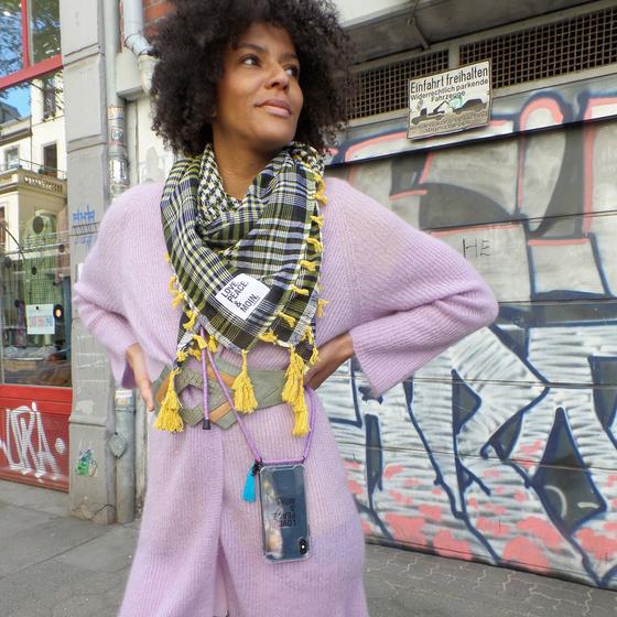 goldmarie Taillengürtel NOO Leder Salmimuster vintage-gün-camel