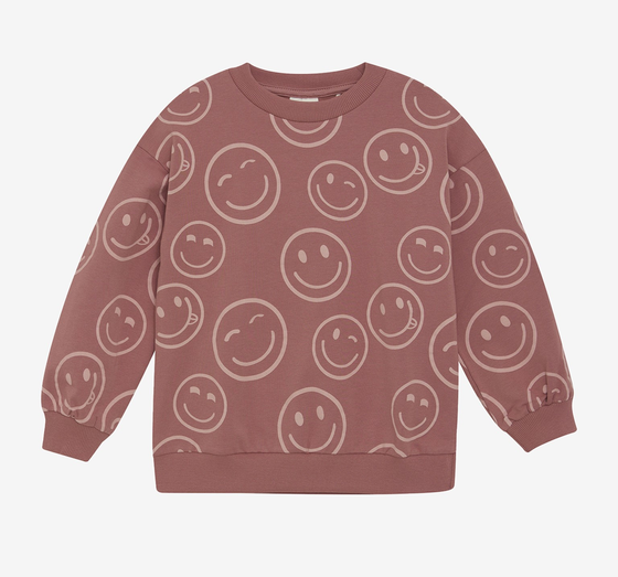 Sweatshirt "Smile", Biobaumwolle, GOTS-zertifiziert, altrosé