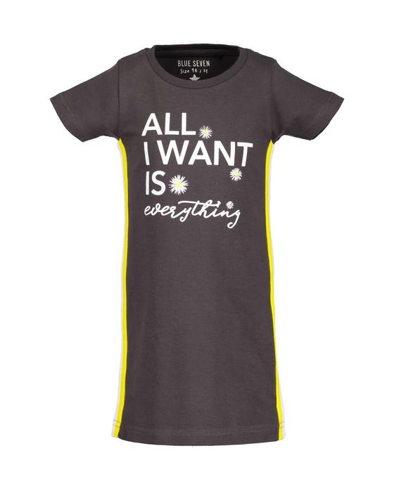 Sportliches Shirtkleid "All I want ...", anthrazit