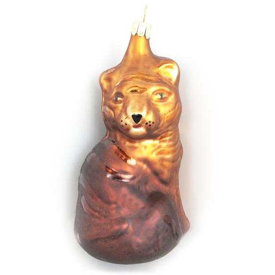 goldmarie Baumschmuck Hänger Tiger braun-gold