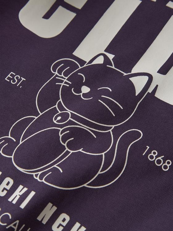 Name It Sweat Hoodie Maneki Neko Navy Cosmos
