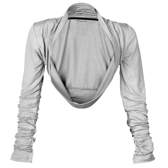 goldmarie Yoga Bolero Jacke Short - hellgrau