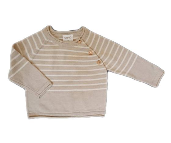 Strickpullover, beige, Biobaumwolle