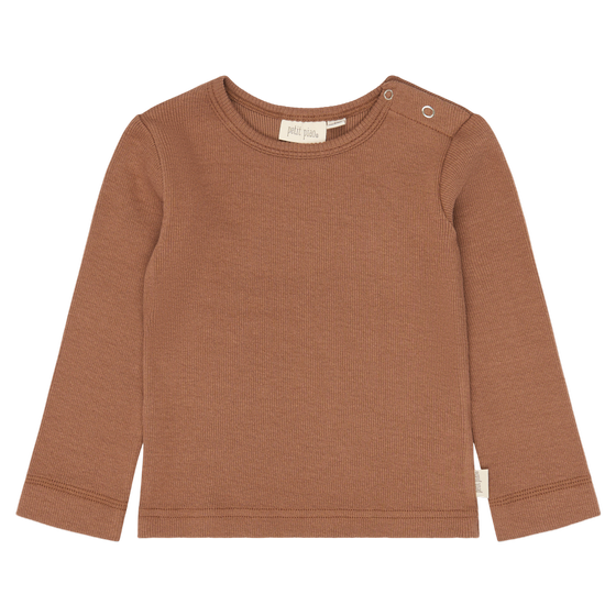 Petit Piao Langarm Shirt Stone Rawhide