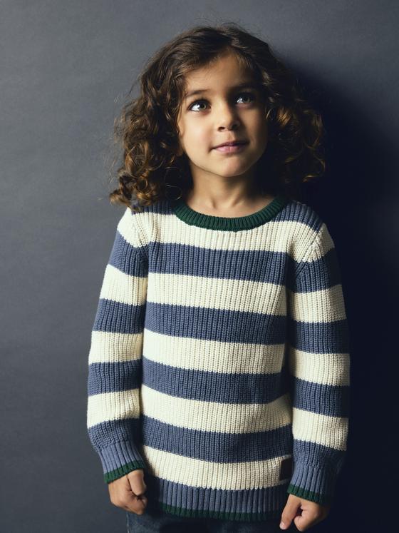 Name It Strickpullover Blockstreifen Mirage Blue