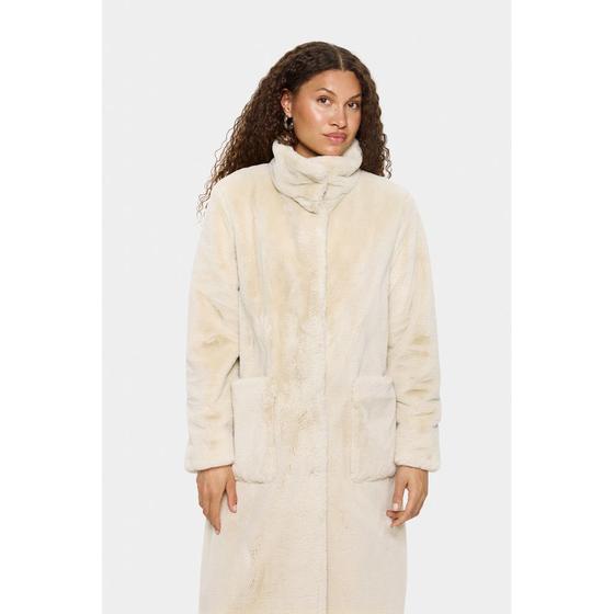 SAINT TROPEZ Mantel Kunstfell LoesSZ 30514123 - creme