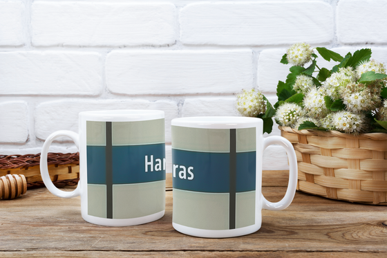 U-Bahn-Tasse München Sendling, U-banhhof Harras, Bayerns Landeshauptstadt München, Kaffeetasse, Lieblingstasse, tom baecker, a-point-of-view, Haltestelle, Münchner U-Bahn, Poccistraße , Brudermühlstraße