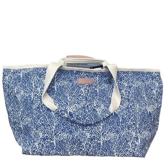 StrandtaStrandtasche Shopper Sommertasche Koralle Blausche Shopper Sommertasche Koralle Blau