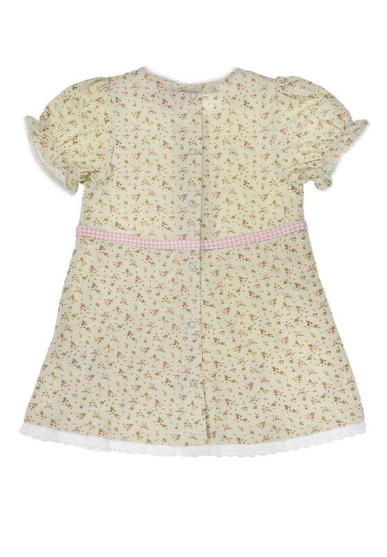 Dirndl "Blümchen" mit angenähter Schürze, Baumwolle